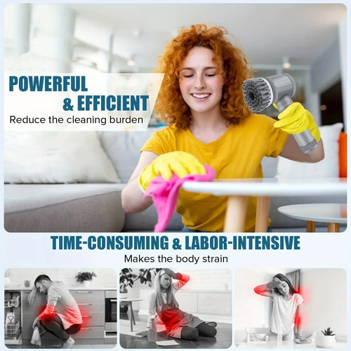 5-in-1 Cordless Electric Spin Scrubber