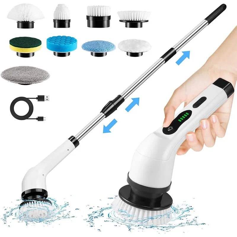 Extendable Cordless Electric Spin Scrubber