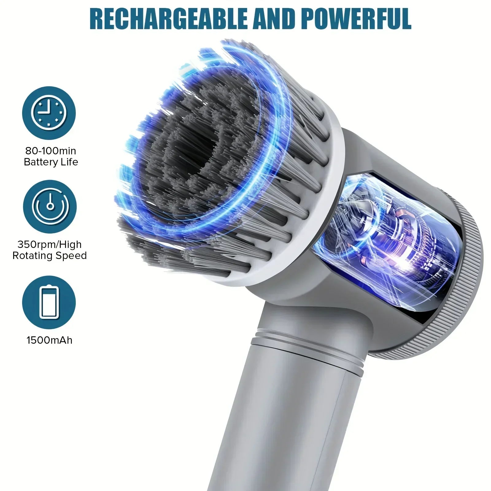 5-in-1 Cordless Electric Spin Scrubber