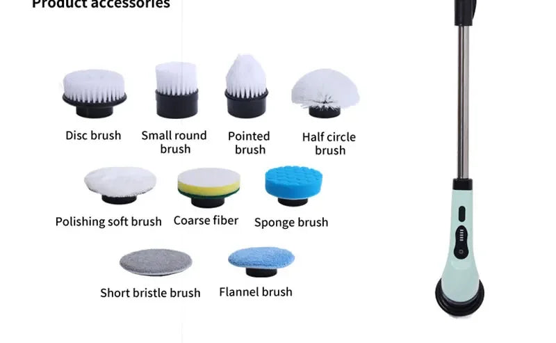 Extendable Cordless Electric Spin Scrubber