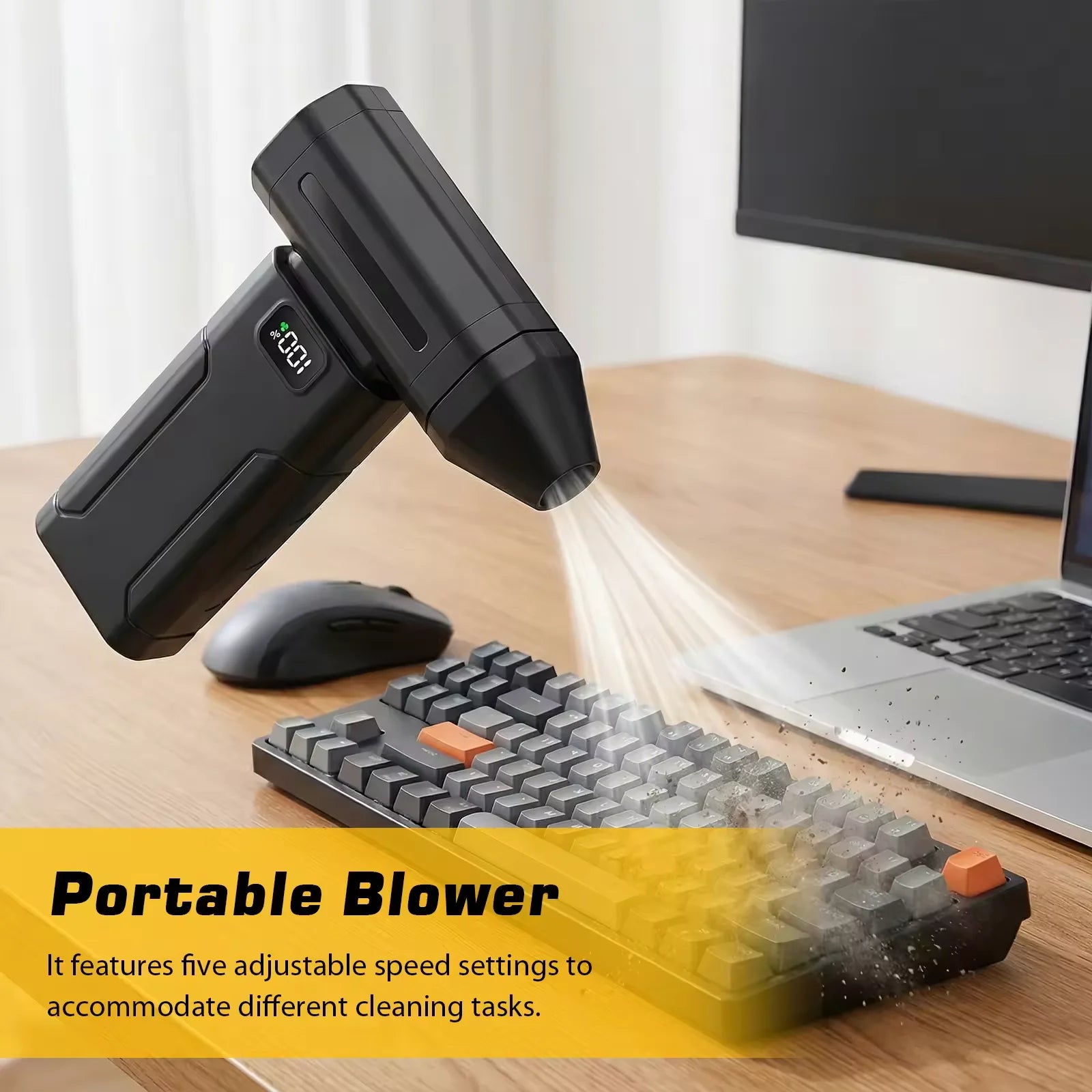 High-Power Rechargeable Air Duster & Mini Jet Fan