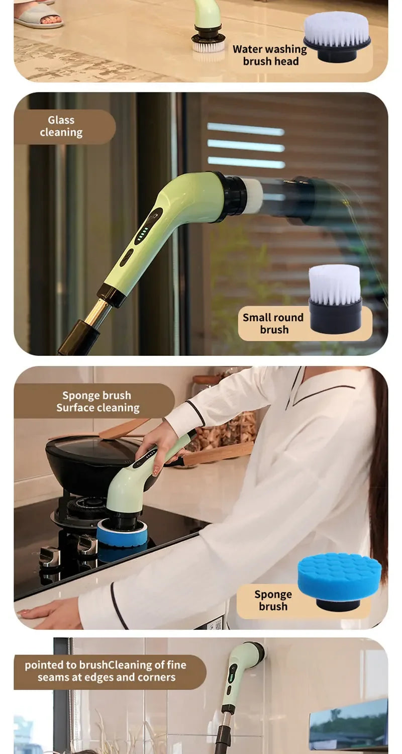 Extendable Cordless Electric Spin Scrubber