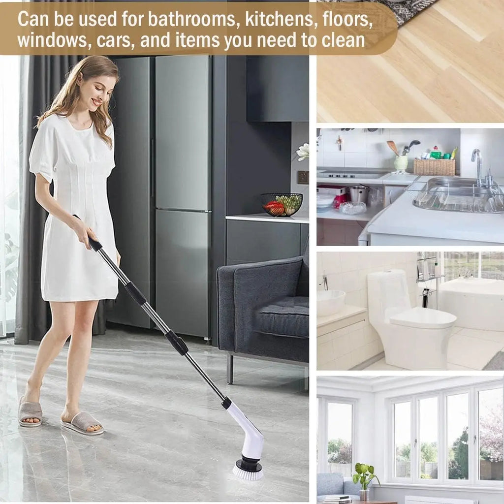 Extendable Cordless Electric Spin Scrubber