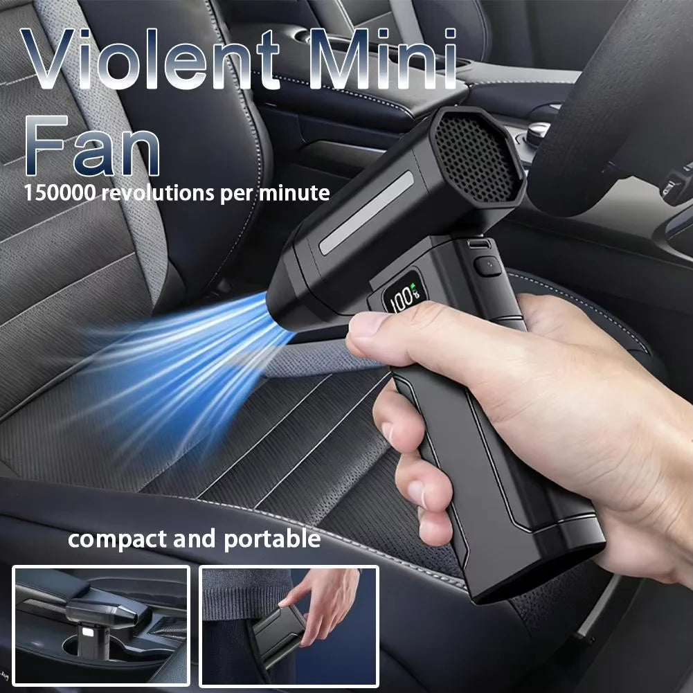 High-Power Rechargeable Air Duster & Mini Jet Fan